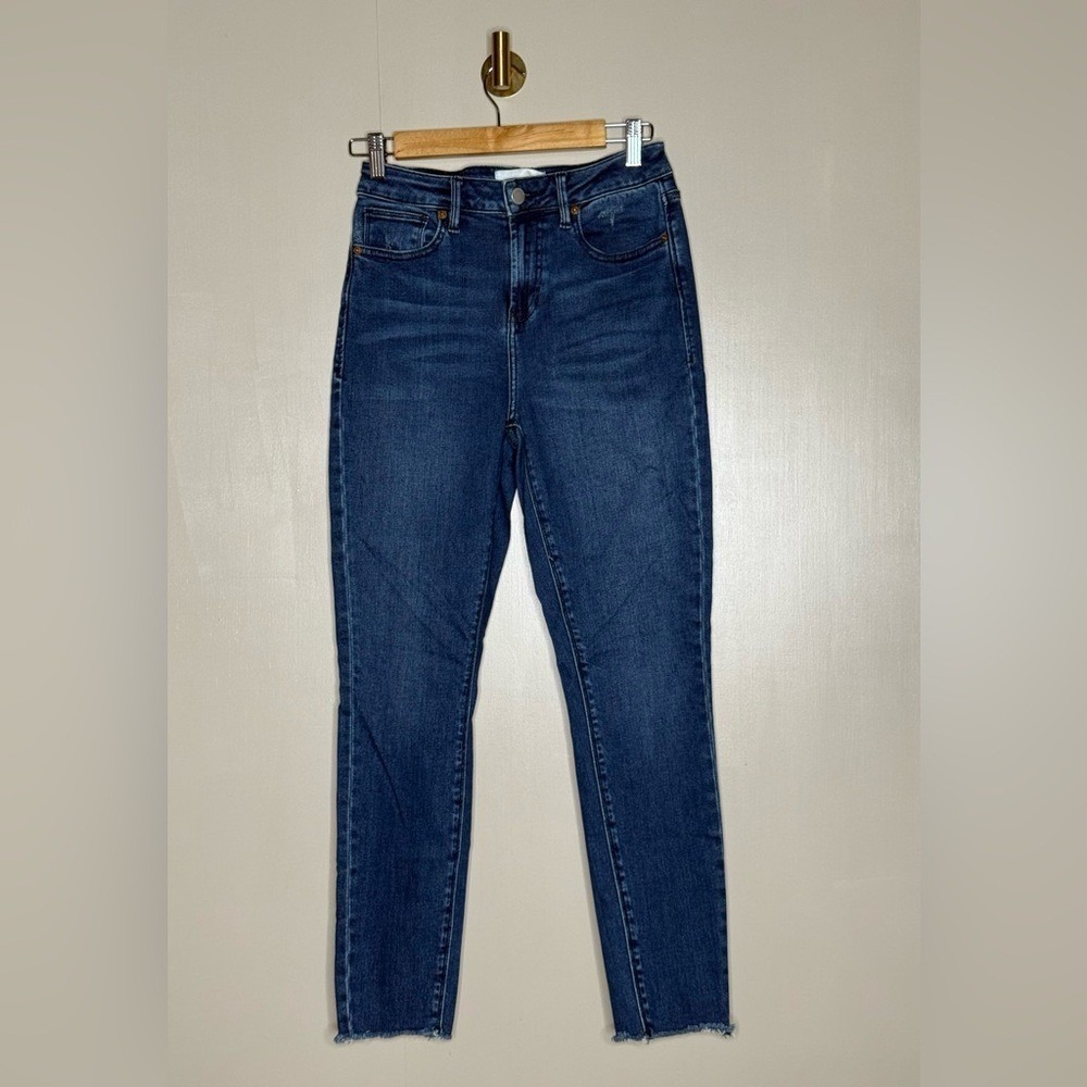 High Rise Skinny Jeans Dear John Size 28 Medium Wash‎ Raw Hem Cropped Denim